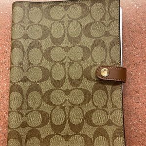 Coach Notebook in Brown Signature Canvas